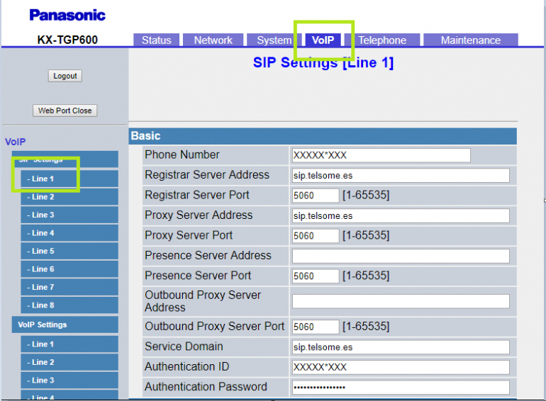 Manual de configuración Panasonic KX-TGP600 en español - Blog VoIP